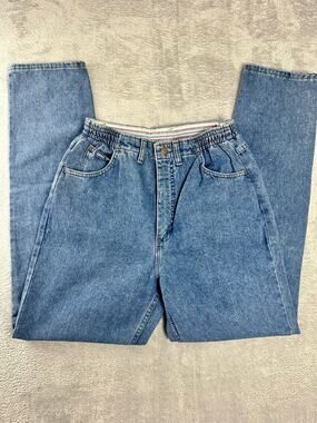 Vintage Lee High-Rise Bareback Mom Jeans Tapered Leg Size 10 29 x 32 Elastic NWT